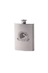 Classic Stainless Steel Flask with Vintage Logo, 4 oz