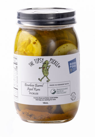 Tipsy Pickles Bourbon Barrel Aged Rum Pickles