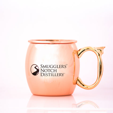 A classic copper mule mug, complete with vintage SND logo | Smugglers' Notch Distillery Online Store